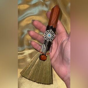 Red Jasper Dreamcatcher Broom